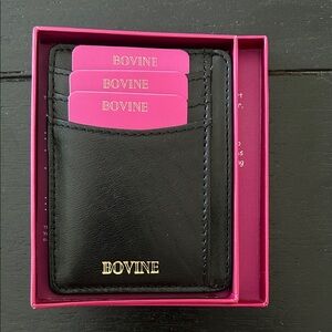 Black Leather Card Holder